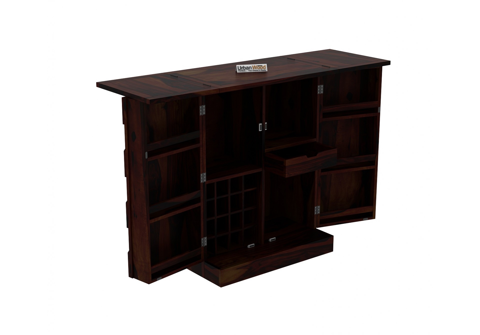 Buy Trace Bar ( Walnut Finish ) Online in India UrbanWood